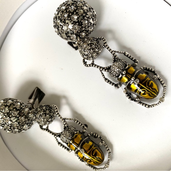 Iris Apfel Scarab Crystallized Eaarings-New in Box - Picture 6 of 16